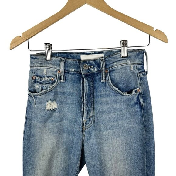 Mother Superior The Tom Cat Jeans In The Confession Wash Size 24 Distressed Boho - Picture 2 of 13